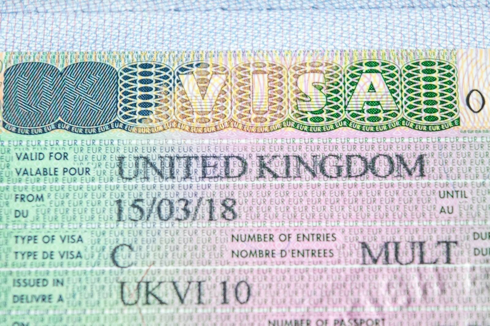 виза в великобританию требования