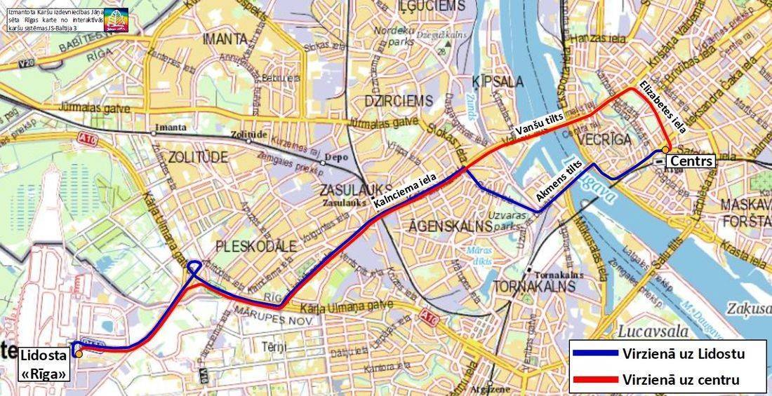 Едем в центр риги из аэропорта, туристу на заметку