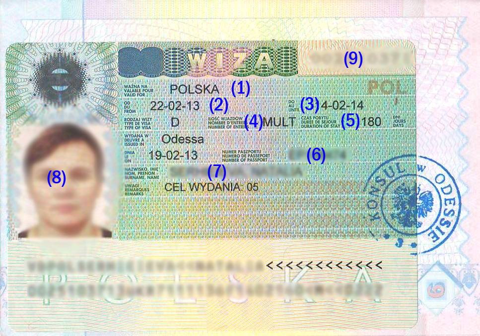 Национальная виза в польшу: перечень документов и образец заполнения бланка анкеты на получение
