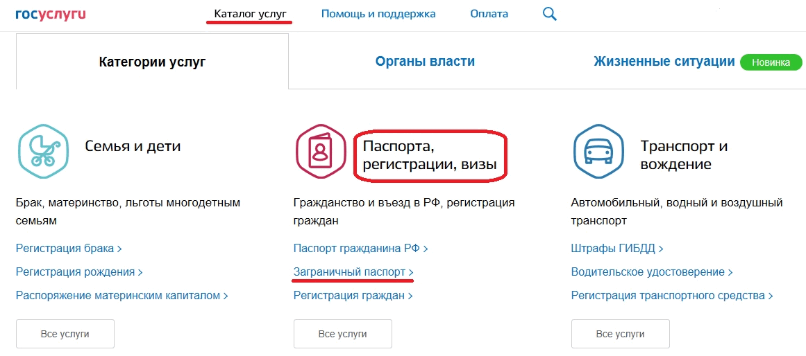 Загранпаспорт через госуслуги