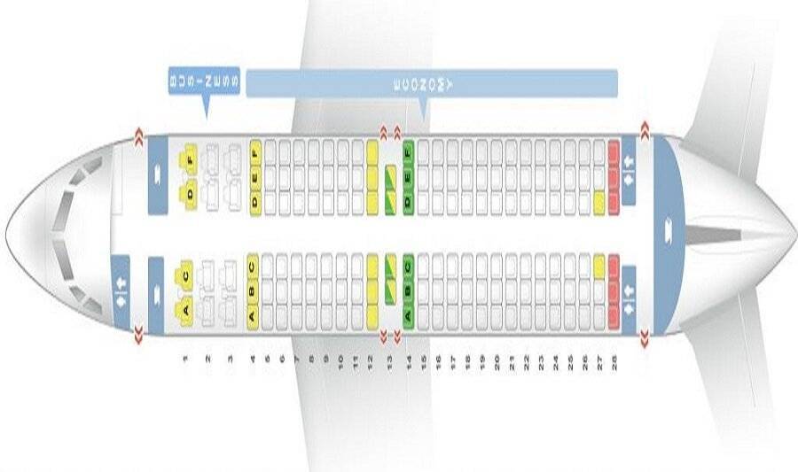 Боинг 737 800 flydubai схема салона