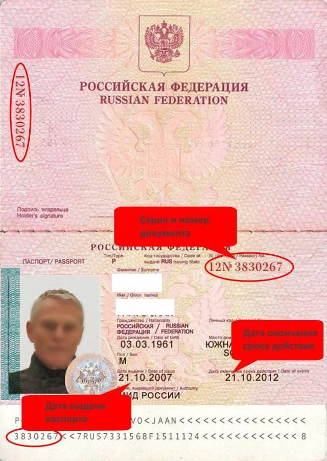 Где посмотреть серию и номер загранпаспорта в 2023 году