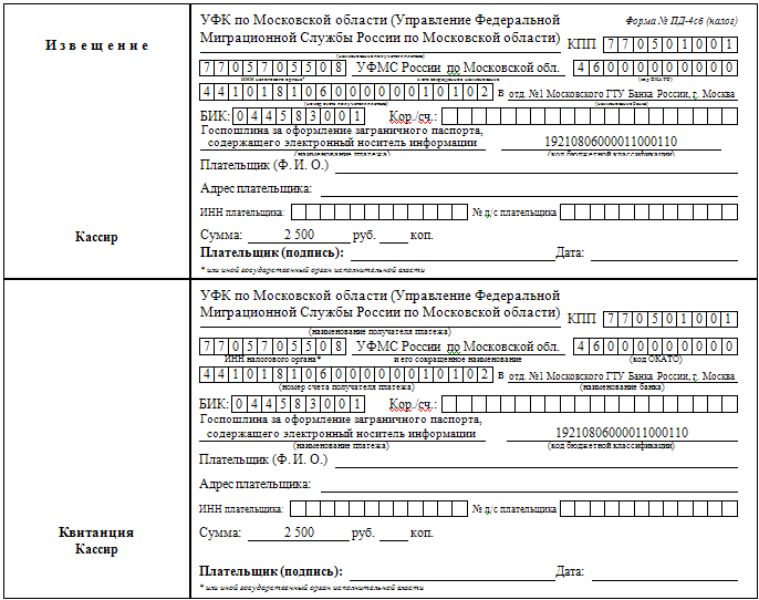 Госпошлина на загранпаспорт