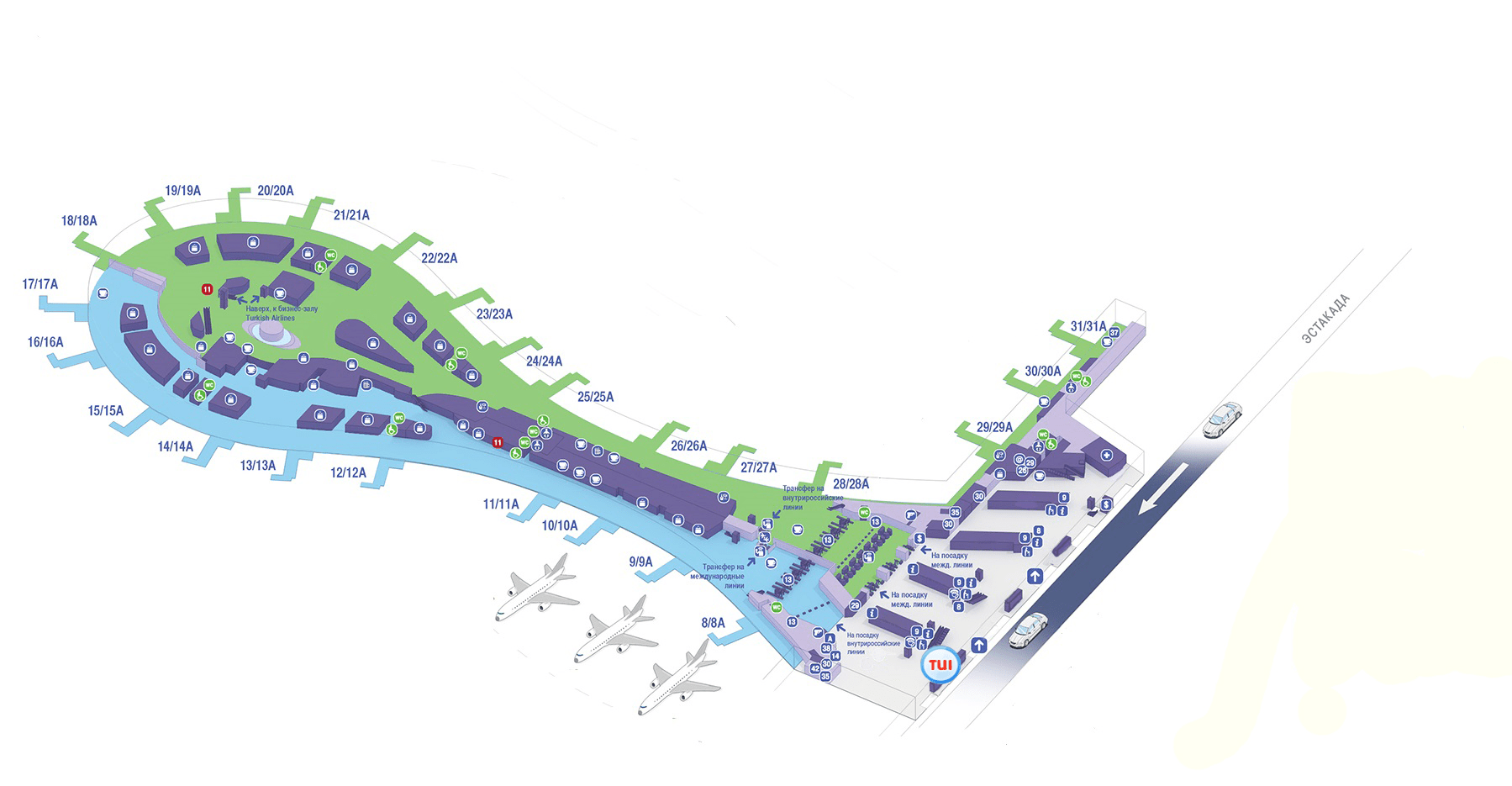 Схема проезда в аэропорт внуково терминал а прилет