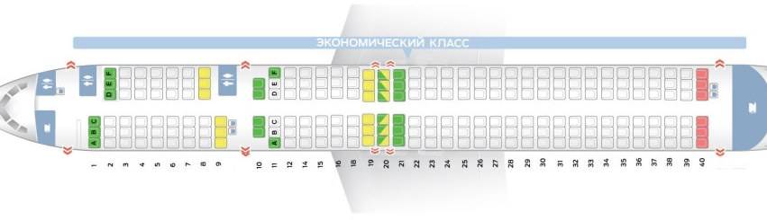 Боинг 757-200: схема салона, лучшие места