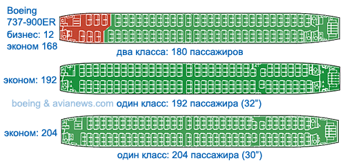 Боинг 737 900 - схема салона, лучшие места, характеристики