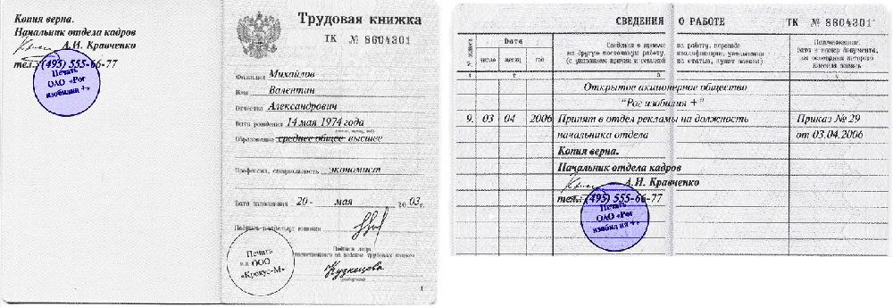 Нужна ли копия трудовой книжки для загранпаспорта старого образца через мфц