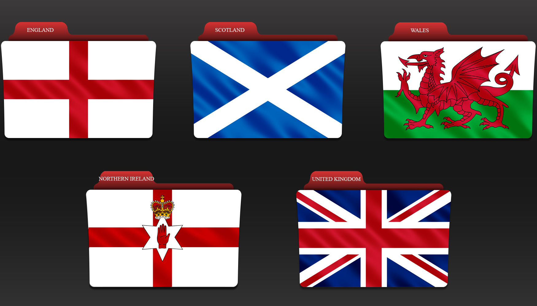 Флаги Англии Шотландии Уэльса и Северной Ирландии
