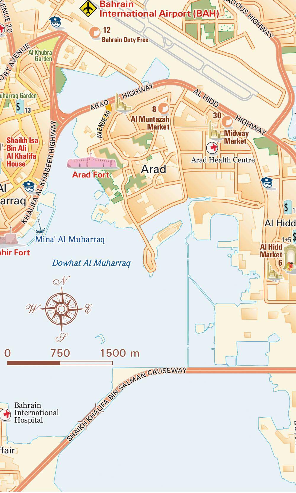 Аэропорт бахрейн (bah), мухаррак, 7км от манамы: транзитная зона, терминалы, предоставляемые услуги и их стоимость