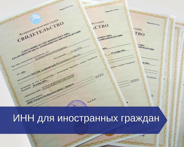 Получение инн иностранным гражданином: какие документы нужны и сколько стоит?