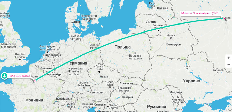 Сколько добираться на самолете. Путь Москва Париж на карте. Маршрут Москва Париж. Карта от Москвы до Парижа. Москва Париж маршрут самолета.