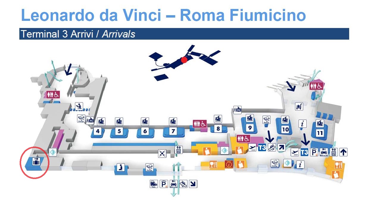 Аэропорт рима фьюмичино схема терминалов на русском