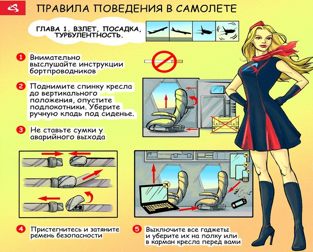 Правила безопасности в самолете