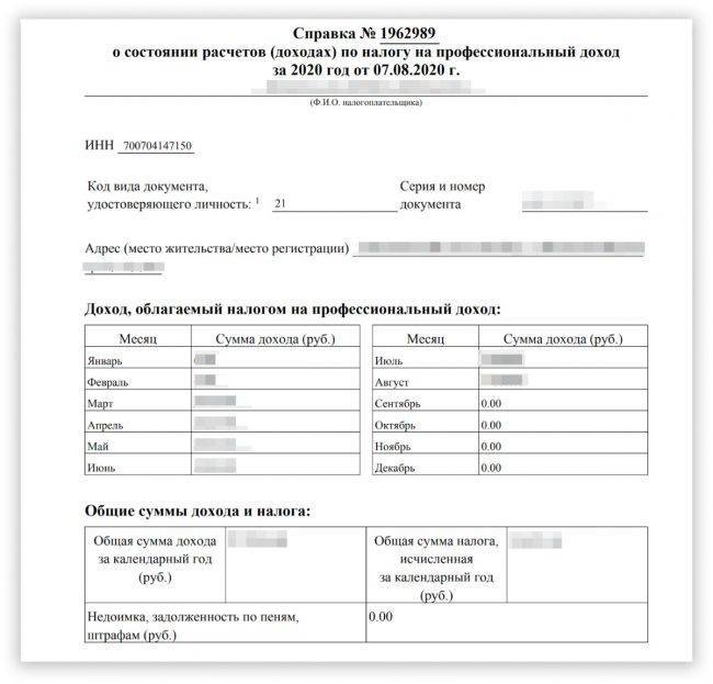 Получение справки о доходах для ип — где ее взять, образец документа