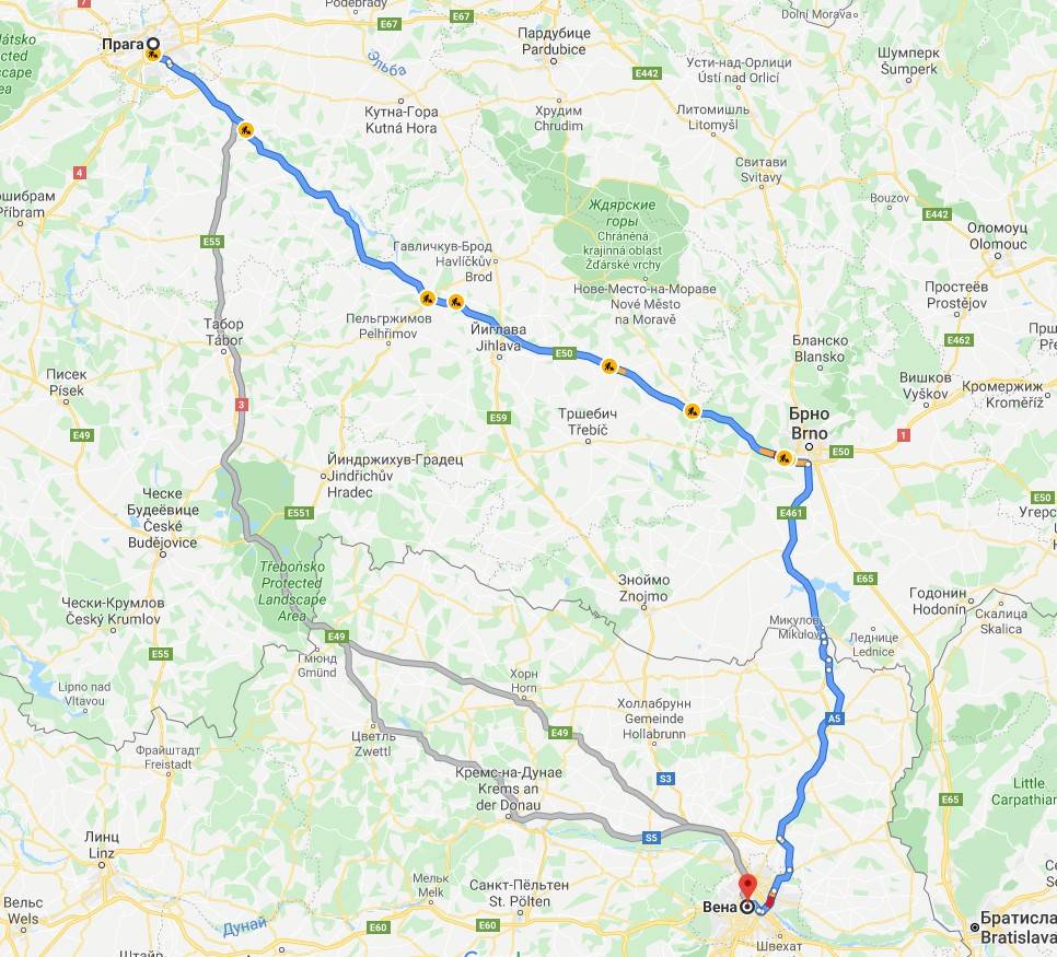 Как добраться из праги в вену: самостоятельная поездка на автомобиле, использование поезда, автобуса и такси