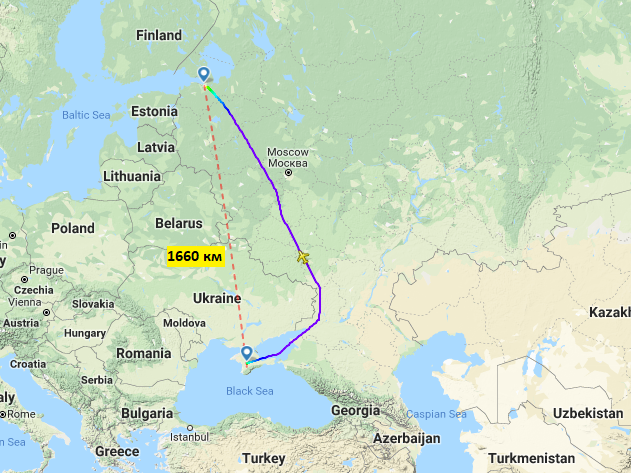 Сколько лететь до симферополя из санкт-петербурга: время полета, расстояние