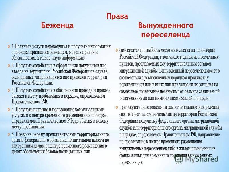 Как получить статус беженца в россии: особенности процедуры