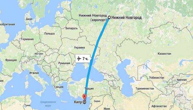 Сколько лететь из тюмени до кипра: время полета прямым рейсом