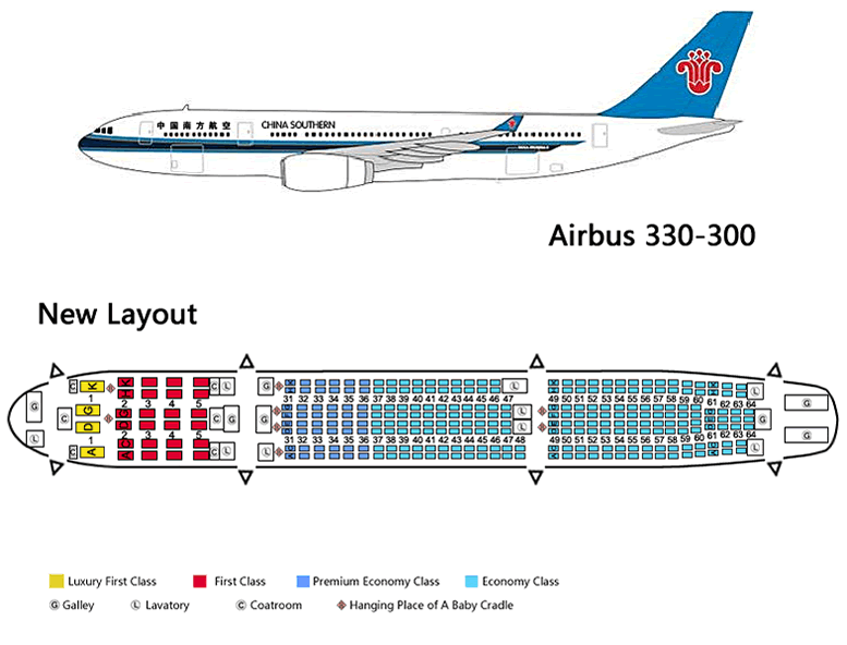 А 330 самолет места