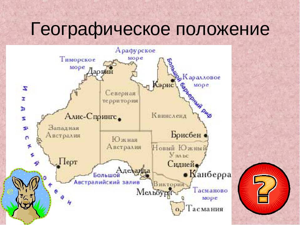 План австралии по географии