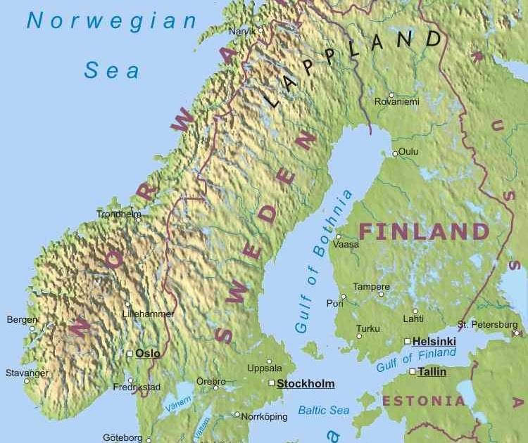Какие страны находятся на скандинавском полуострове. Скандинавский полуостров на карте. Скандинавия политическая карта. Скандинавия полуостров на карте.