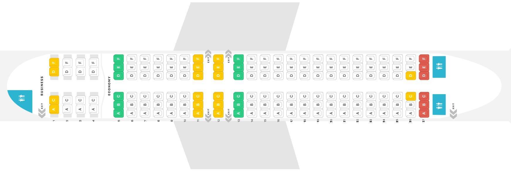 Места в боинге 737 схема салона s7