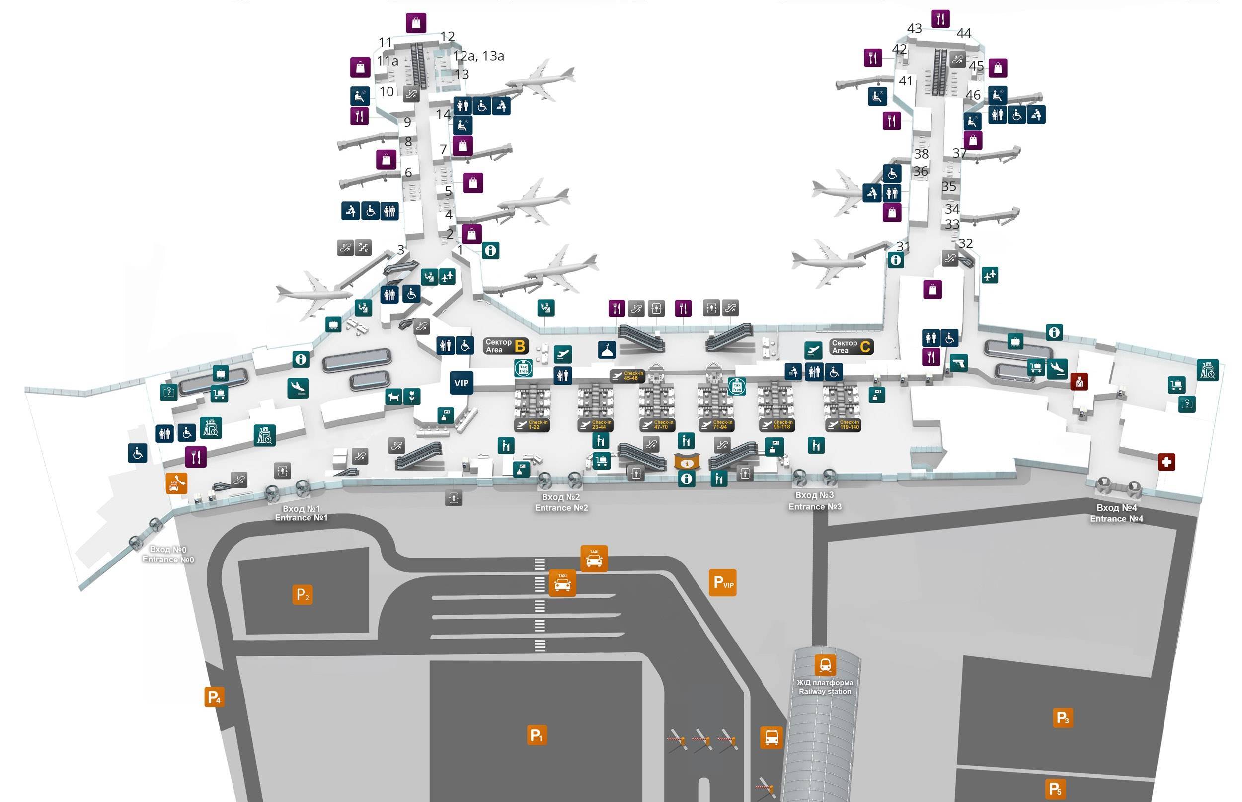 Аэропорт домодедово схема выходов прилета