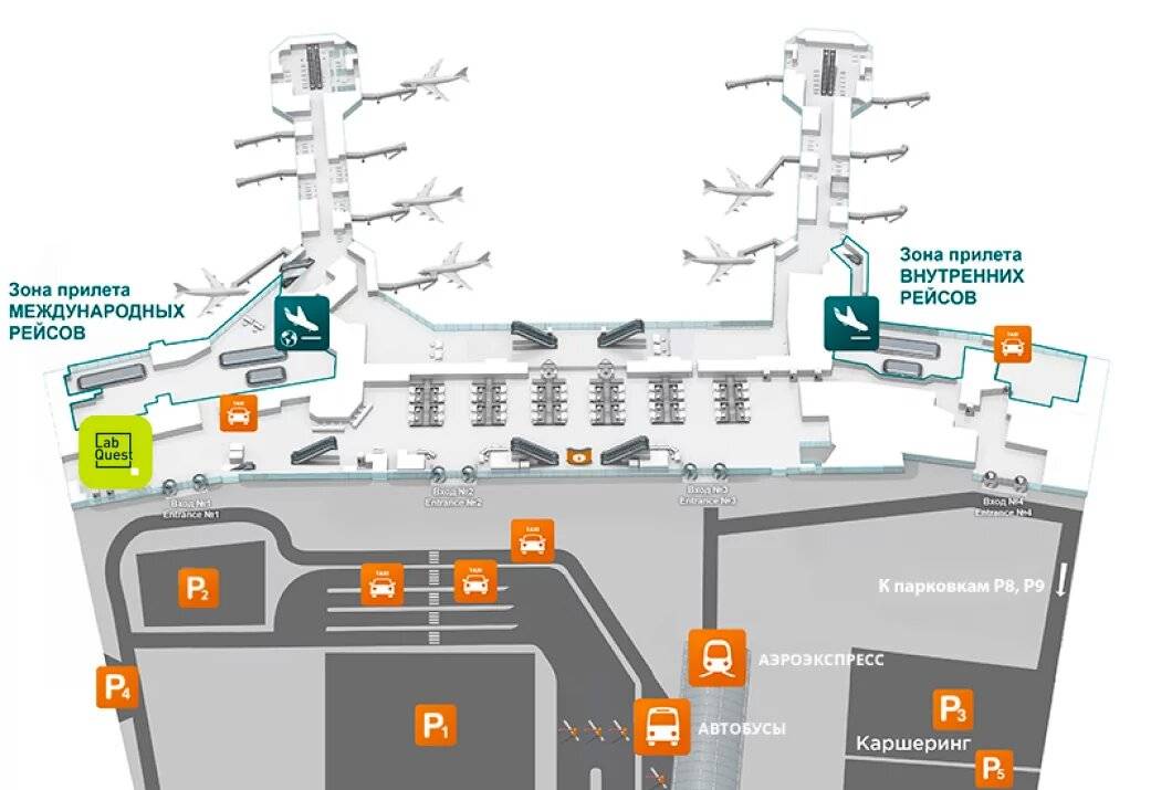 План парковки аэропорта домодедово
