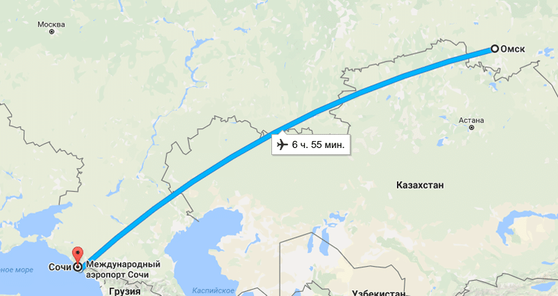 Время полета москва — сочи