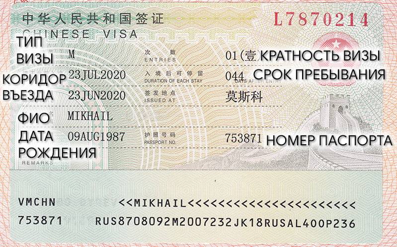 Виды виз в китай и правила их оформления