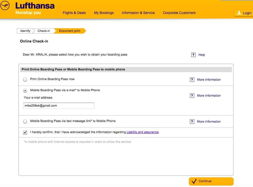 Как зарегистрироваться на рейс авиакомпании lufthansa