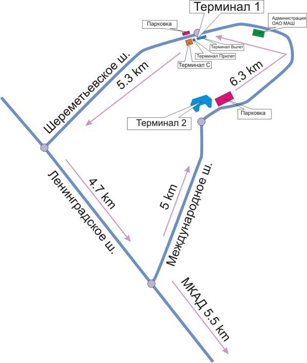 Терминал b схема проезда