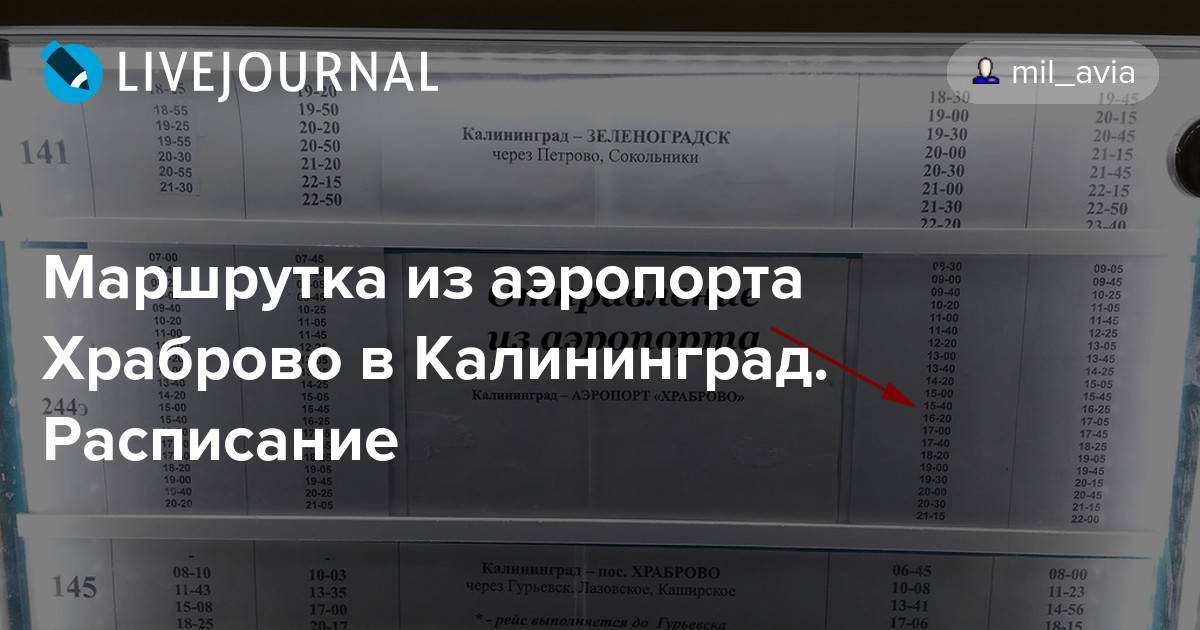 Как добраться в калининград из аэропорта