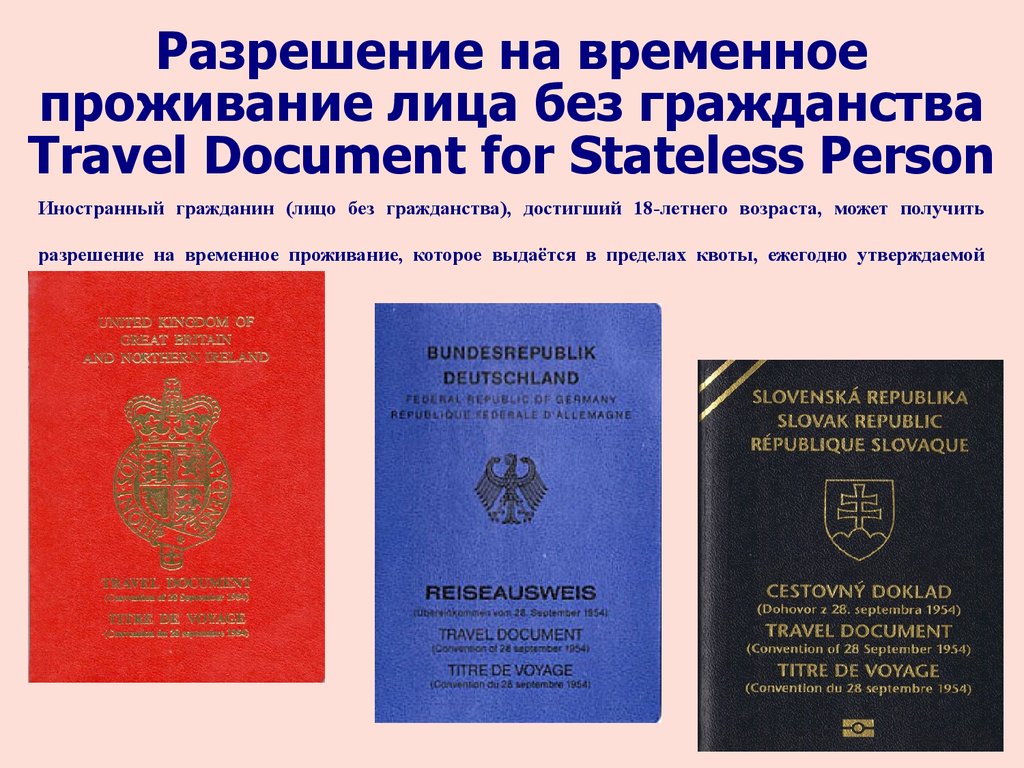 Апатриды - лица без гражданства: правовой статус, права