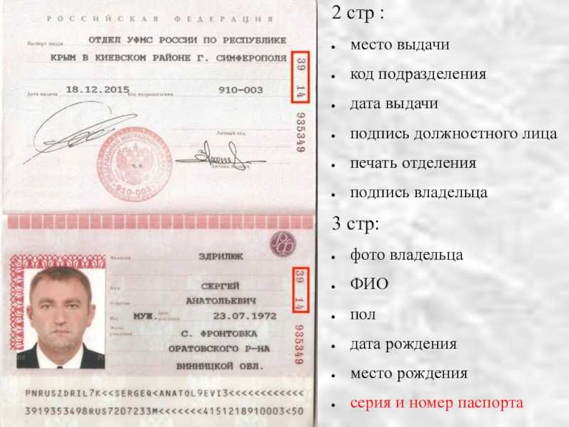 Документ подтверждающий дату рождения. Паспортные данные место рождения.