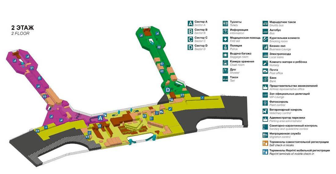 Схема домодедово международные рейсы