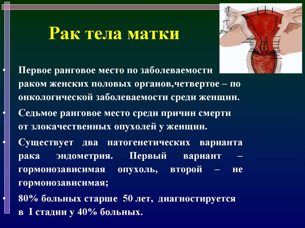 Эндометрия может перейти в рак. Симптомы опухоли в женских органах.