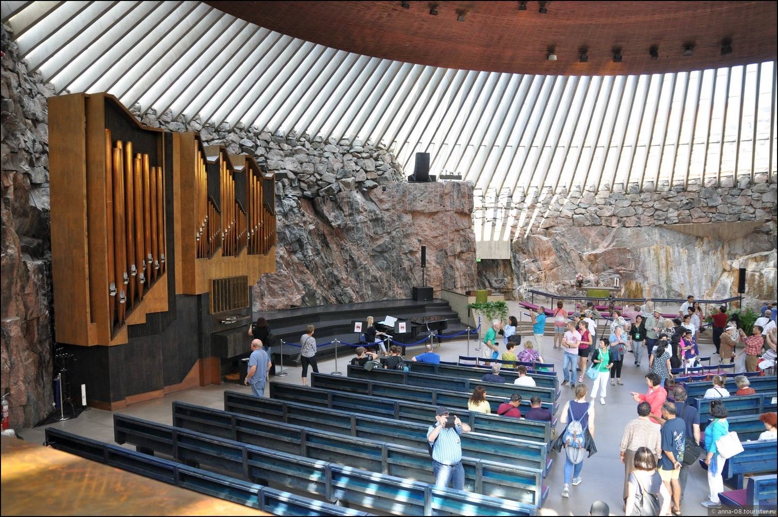 Церковь в скале в хельсинки - архитектура и фотографии интерьера храма