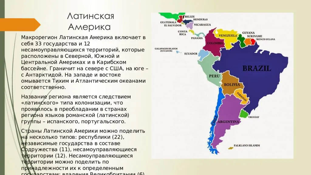 Латинская америка. состав  и географическое положение латинской америки