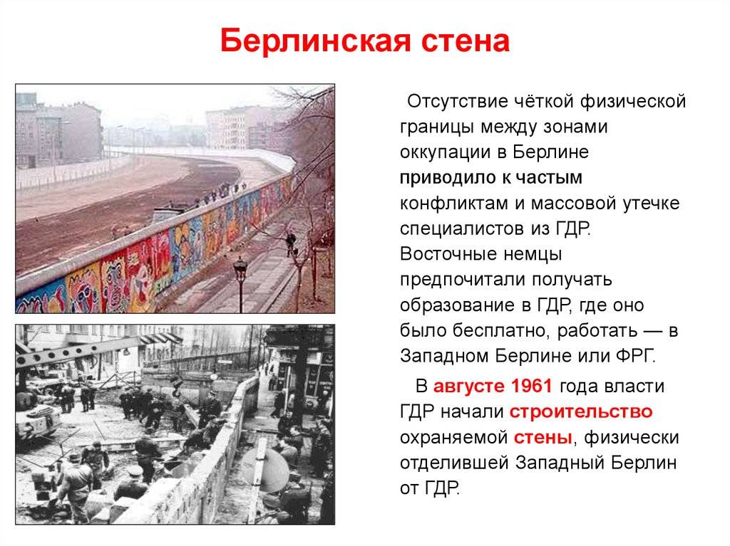 Жуткая история создания и разрушения берлинской стены кратко